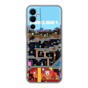 Чехол Майнкрафт на Tecno POVA Neo 2 (AlphaPrint) Minecraft (фон Minecraft)