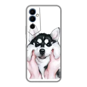 Чехол с Хаски для Tecno POVA Neo 2 - (AlphaPrint) (Хаски улыбака)