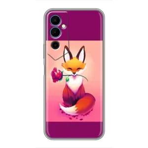 Чехлы с картинкой Лисички для Tecno POVA Neo 2 (VPrint) (Лисичка с розочкой)