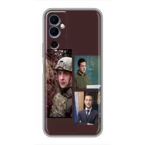 Чехол для Tecno POVA Neo 2 (AlphaPrint - с принтом Зеленского) (Президент)