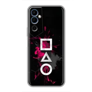 Чехол Гра в кальмара для Tecno POVA Neo 2 (Символы Игра кальмара)