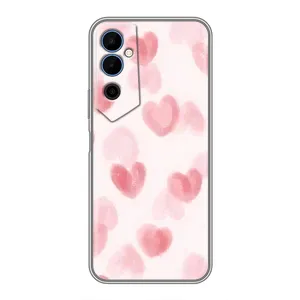 Чехол с розовым рисунком для Tecno POVA Neo 2 (Розовые сердечки)