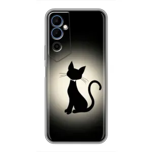 Чехол с принтом для Tecno POVA Neo 2 (AlphaPrint) Модные коты (Силуэт котика)