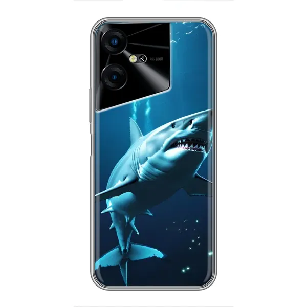 Чехол с принтом «Акула под водой» для TECNO POVA Neo 3 Чехол с принтом «Акула под водой» для TECNO POVA Neo 3