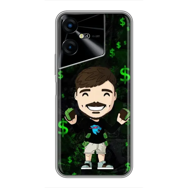 Чохол з принтом «Блогер Beast» для TECNO POVA Neo 3