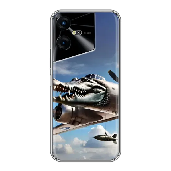 Чехол с принтом «Бомбардиро крокодило» для TECNO POVA Neo 3 Чехол с принтом «Бомбардиро крокодило» для TECNO POVA Neo 3