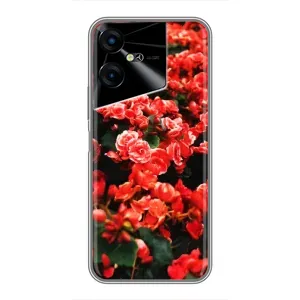 Чохли з квітами для Tecno POVA Neo 3 (VPrint) (Квіти червоні)