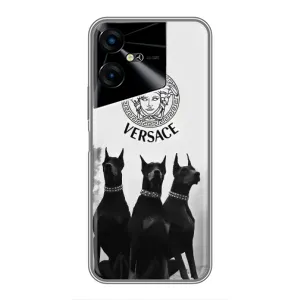 Чохли VERSACE для ТЕКНО ПОВА Нео 3 (PREMIUMPrint) (Доберман Версаче)