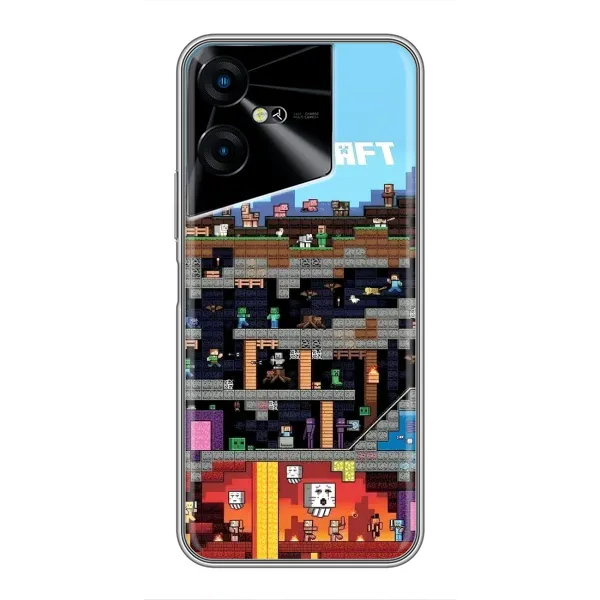 Чехол с принтом «фон Minecraft» для TECNO POVA Neo 3