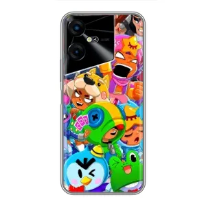 Чехлы Brawl Stars для Tecno POVA Neo 3 (AlphaPrint) (Герої Бравл Старс)