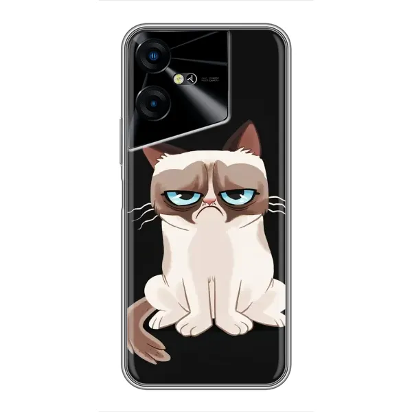 Чохол з принтом «Сумний кіт» для TECNO POVA Neo 3