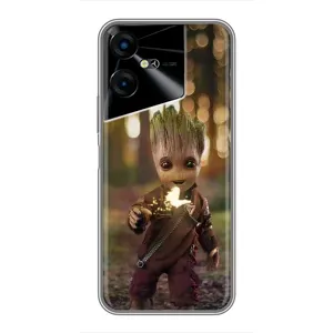 Чохол МАРВЕЛ для ТЕКНО ПОВА Нео 3 (AlphaPrint) (I am Groot)