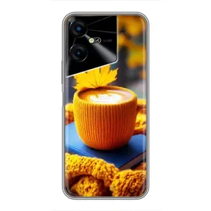 Чохол з принтом «Кава на жовтому пледі» для TECNO POVA Neo 3