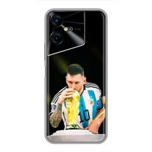 Чехлы для Tecno POVA Neo 3 (Leo чемпион) (AlphaPrint) (Кубок Месси)