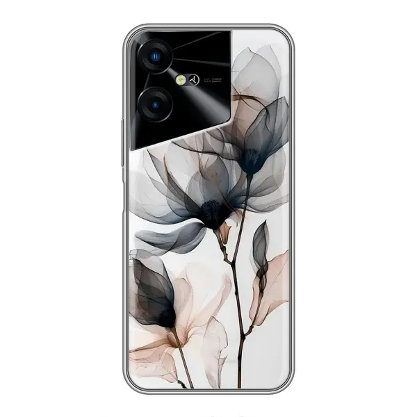 Чехол с принтом «Цветы на белом» для TECNO POVA Neo 3 Чехол с принтом «Цветы на белом» для TECNO POVA Neo 3