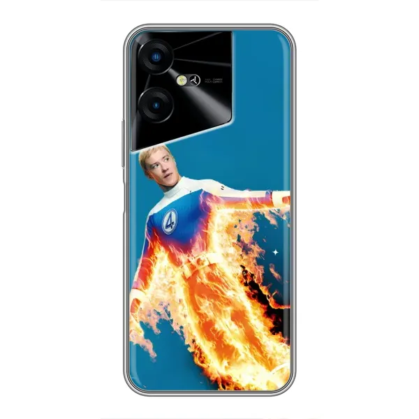 Чехол с принтом «Человек-факел в огне» для TECNO POVA Neo 3 Чехол с принтом «Человек-факел в огне» для TECNO POVA Neo 3