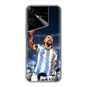 Чехлы для Tecno POVA Neo 3 (Leo чемпион) (AlphaPrint) (Месси с кубком)