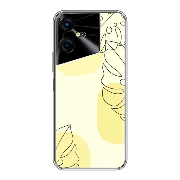 Чехол с принтом «Желтая монстера арт» для TECNO POVA Neo 3 Чехол с принтом «Желтая монстера арт» для TECNO POVA Neo 3