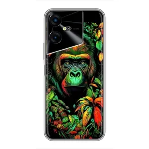 Чохол з Мавпами Tecno POVA Neo 3 - (AlphaPrint) (Мавпа в квітах)