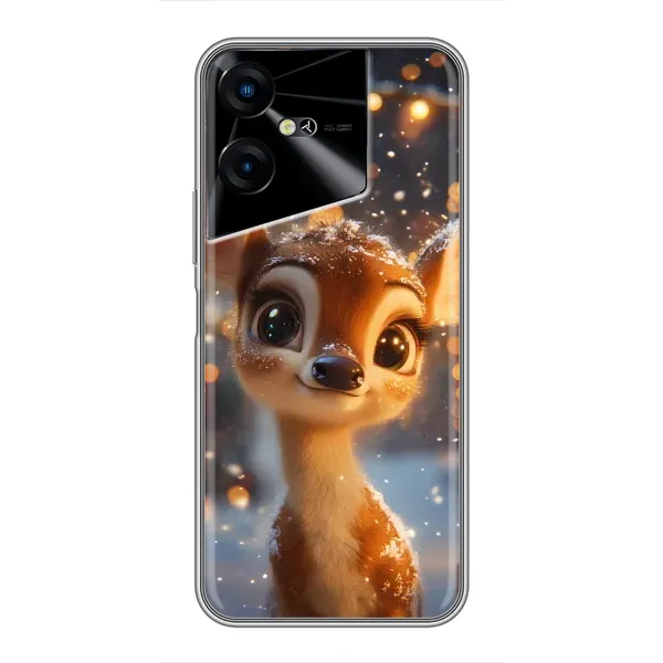 Чехол с принтом «Олененок среди гирлянд» для TECNO POVA Neo 3 Чехол с принтом «Олененок среди гирлянд» для TECNO POVA Neo 3