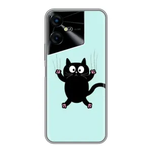 Чохол з принтом для Tecno POVA Neo 3 (AlphaPrint) Модні коти (Падаючий кіт)