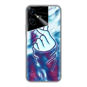 Чохол з принтом для Tecno POVA Neo 3 (AlphaPrint - Знак сердечка) (Радужне серце)