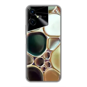Мраморний чехол на Tecno POVA Neo 3 (VPrint) (Радужний Мрамор)
