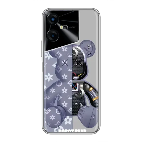 Чехол с принтом «Робот Мишка» для TECNO POVA Neo 3 Чехол с принтом «Робот Мишка» для TECNO POVA Neo 3