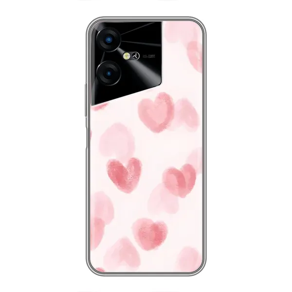 Чохол з принтом «Рожеві сердечки» для TECNO POVA Neo 3 Чохол з принтом «Рожеві сердечки» для TECNO POVA Neo 3