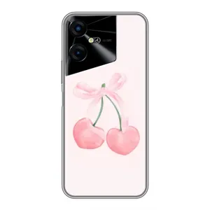 Чохол з розовим принтом для Tecno POVA Neo 3 (Рожеві вишні)