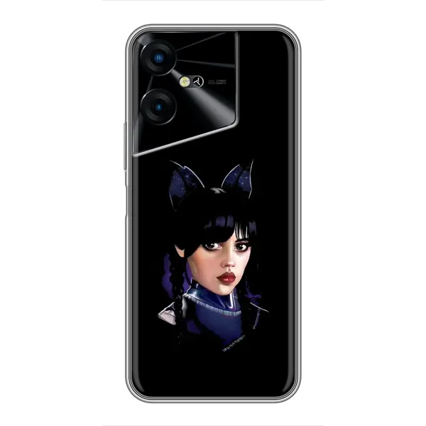 Чехол с принтом «серьезная Уэнздей» для TECNO POVA Neo 3