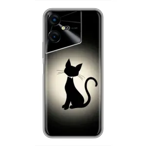 Чохол з принтом для Tecno POVA Neo 3 (AlphaPrint) Модні коти (Силует котика)