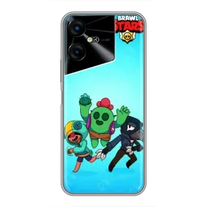 Чехлы Brawl Stars для Tecno POVA Neo 3 (AlphaPrint) (Тріо героїв)