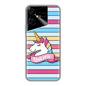 Чехол для Техно Пова Нео 3 - (Единорожки - Новинки) (AlphaPrint) (Unicorn)