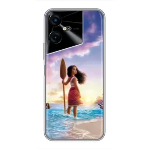 Чохол з мультфільмом Ваяна Tecno POVA Neo 3 (Моана з веслом)