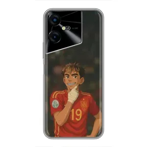 Чехол с футболистом Ламин Ямаль Tecno POVA Neo 3 (Ямаль аниме)