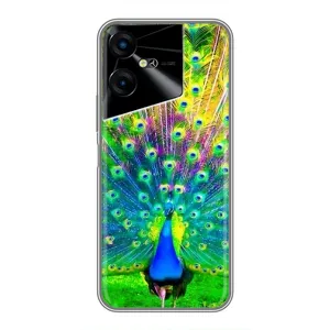 Чохол з пташками на Tecno POVA Neo 3 (VPrint) (Яскравий Павлин)