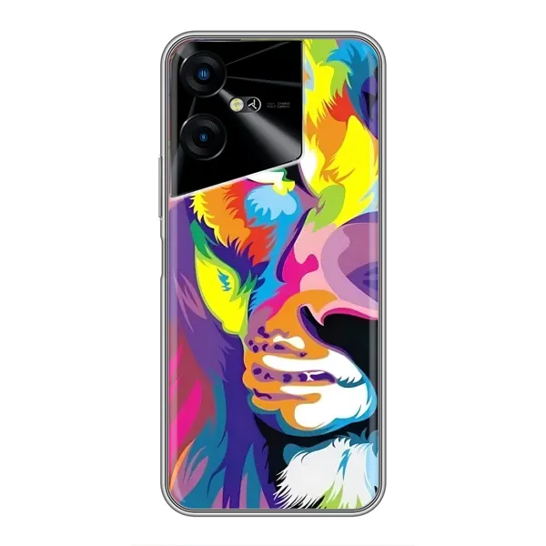 Чехол с принтом «Яркий Лев» для TECNO POVA Neo 3 Чехол с принтом «Яркий Лев» для TECNO POVA Neo 3