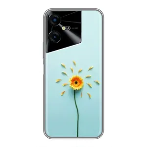 Чохли з квітами для Tecno POVA Neo 3 (VPrint) (Жовта квітка)
