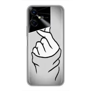 Чохол з принтом для Tecno POVA Neo 3 (AlphaPrint - Знак сердечка) (Значок Love)