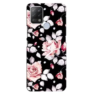 Чохли з квітами для Tecno Pova (VPrint) (Квіти на чорному)