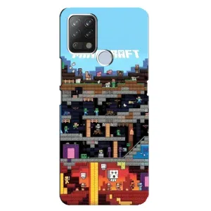 Чехол Майнкрафт на Tecno Pova (AlphaPrint) Minecraft (фон Minecraft)