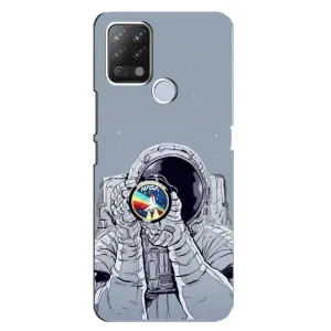 Чехол NASA для Tecno Pova (AlphaPrint) (Космонавт фото)