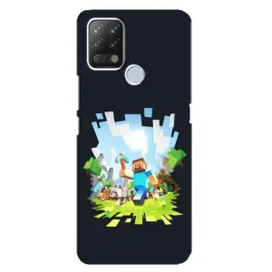 Чехол Майнкрафт на Tecno Pova (AlphaPrint) Minecraft (персонажи Minecraft)