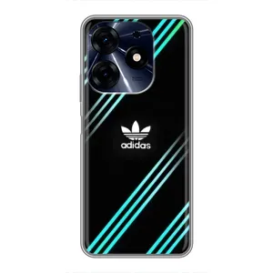 Чохли Адидас для TECNO Spark 10 Pro (AlphaPrint) (Адідас з полосами)