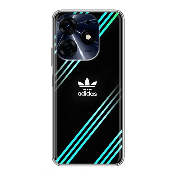 Чехол с принтом «Адидас с полосами» для TECNO Spark 10 Pro