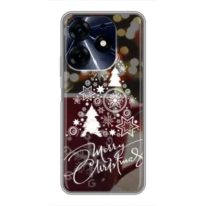 Рождественские Чехлы для TECNO Spark 10 Pro (VPrint) (Елочка узорная)