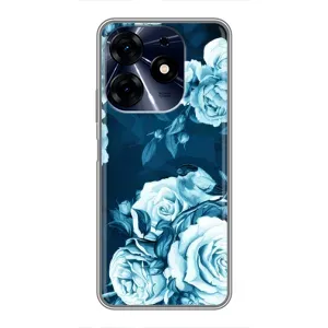 Чехлы (ART) Цветы на TECNO Spark 10 Pro (VPrint) (Блактині бутони)