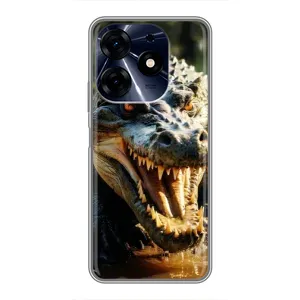 Чехол с принтом «Опасный крокодил» для TECNO Spark 10 Pro