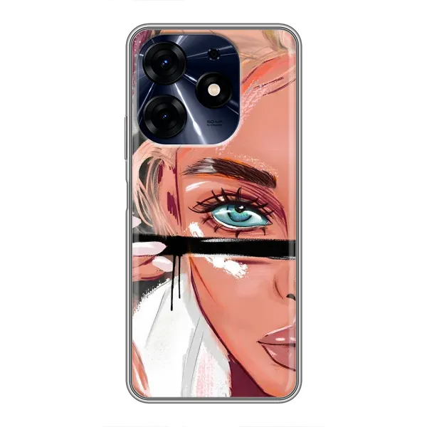 Чехол с принтом «Макияж» для TECNO Spark 10 Pro